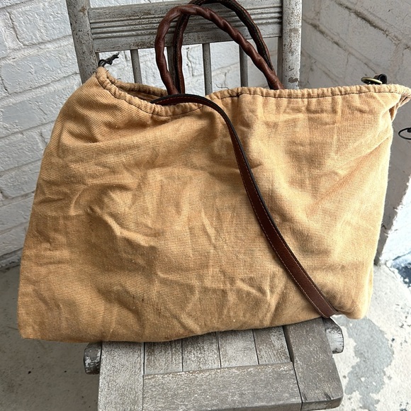 Patricia Nash CARDUCCI Leather Tote POCKET bag in Cognac - Picture 10 of 11